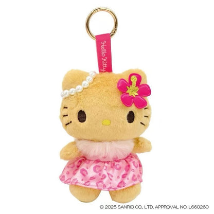 Sanrio｜Characters Sun-tanned Leopard Mascot Holder /Plush Keychain｜H12 x W13.5 x D9.5cm approx.