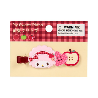 Sanrio｜Autumn Apple Gingham Red Hair Clip｜7×1.2×2.5cm approx.