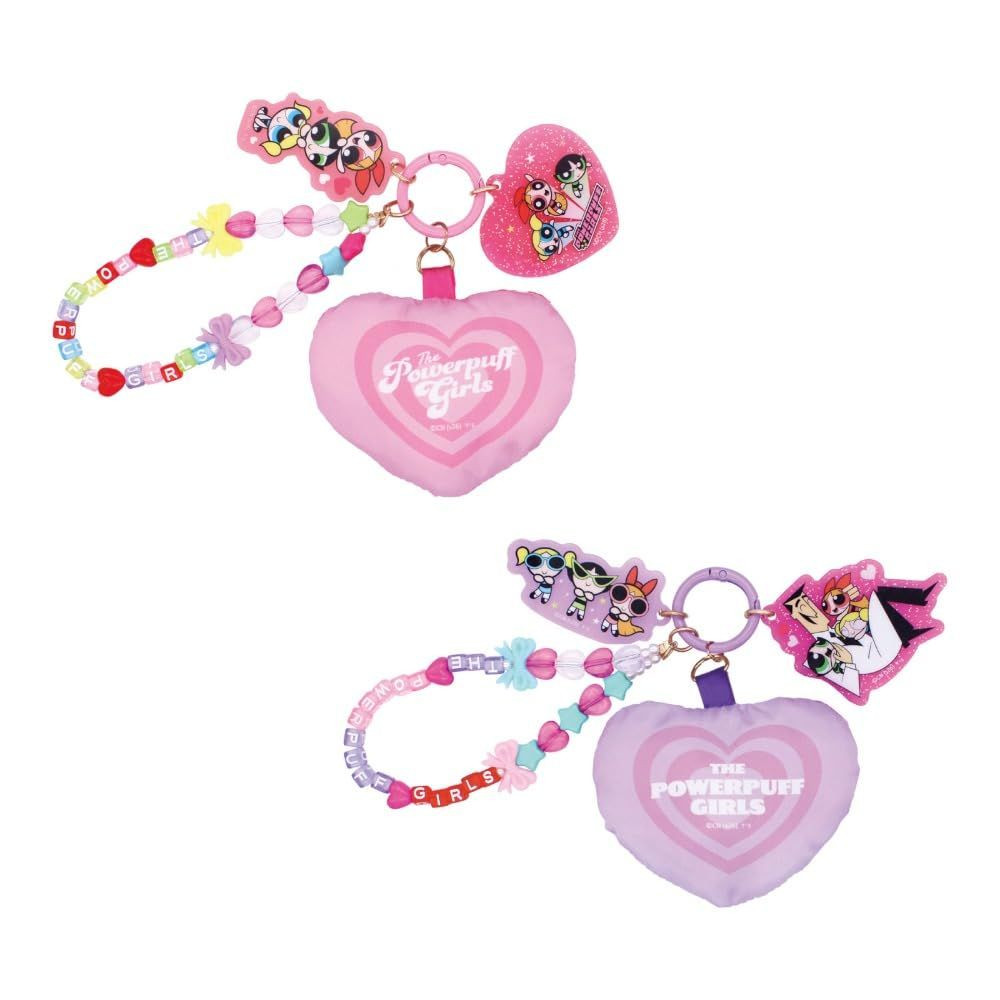 Powerpuff Girls｜Jingly Cushion Keychain/Keyring｜4.5 x 10.9 x 11.0cm approx.