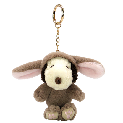Snoopy｜Peanuts Lop-Eared Bunny Series Mascot Holder /Plush Keychain｜120x120x75mm approx.