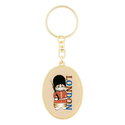 Mofusand｜mofumofu journey Oval Metal Keychain/Keyring｜H105 x W38 x D3mm approx.