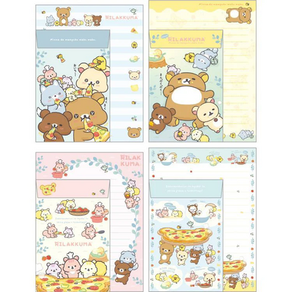 Rilakkuma轻松熊｜轻松熊吃披萨系列信封/信纸｜約H190 x W142mm