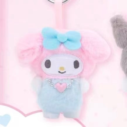 Sanrio｜kts Happy Fluffy Angel Mascot Holder /Plush Keychain