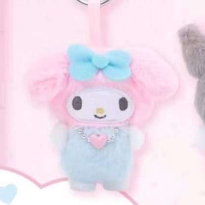 Sanrio｜kts Happy Fluffy Angel Mascot Holder /Plush Keychain
