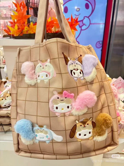 Sanrio｜Squirrel series Tote Bag ｜ 35× 59×38cm approx.