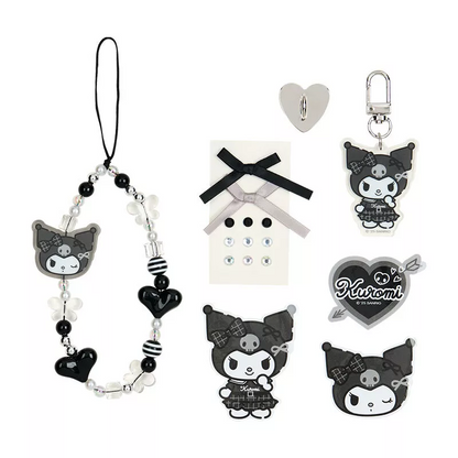 Sanrio三丽鸥｜Charm Decoration Set Monotone黑白印象系列手机吊饰装饰DIY套装｜约 5.5×1×12cm