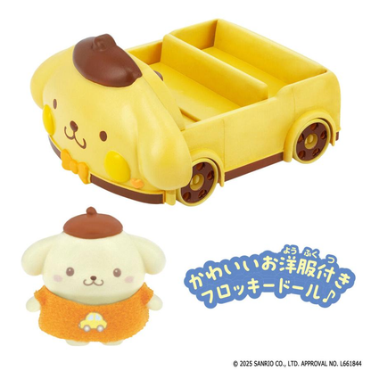 Sanrio｜Flocked Petit Characters Toy Car Set