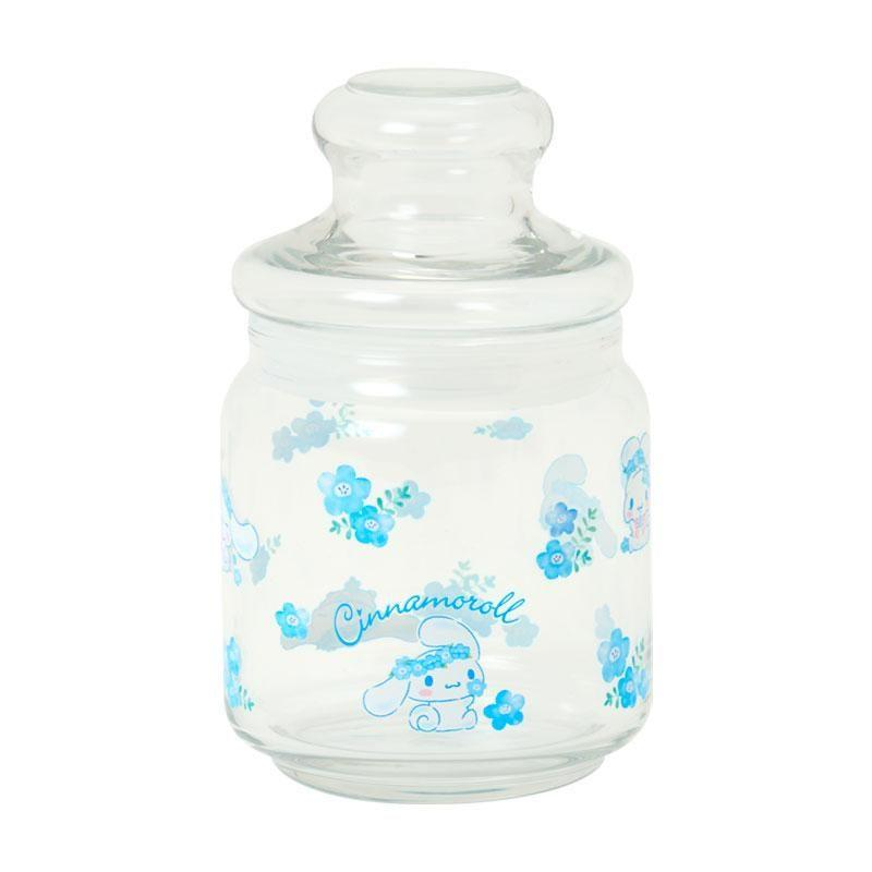 Sanrio｜Watercolor Flower Jar Glass Canister Storage Case｜9×9×14.5cm approx.