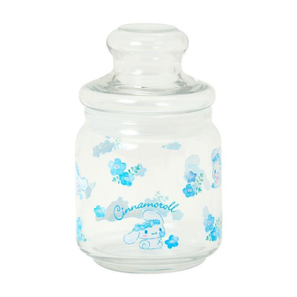 Sanrio｜Watercolor Flower Jar Glass Canister Storage Case｜9×9×14.5cm approx.
