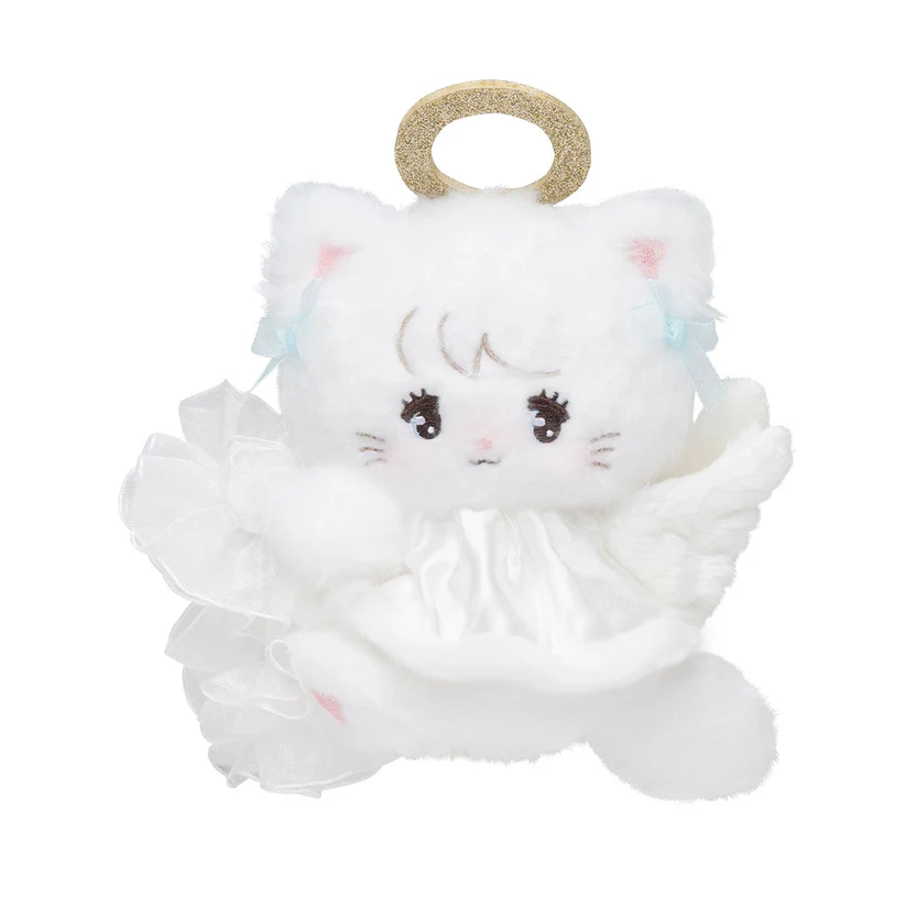 mikko illustrations｜Lil ala mode Devil &amp; Angel Mousse Fluffy Plush Penlight Attachable｜H130 x W110 x D80mm approx.