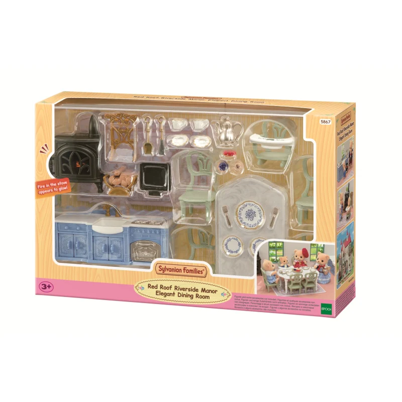 SylvanianFamilies｜Red Roof Lakeside House Elegant Dining room Set 5867