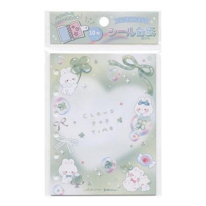 Q-LiA｜6 Hole Sticker Binder Refill｜10 sheets