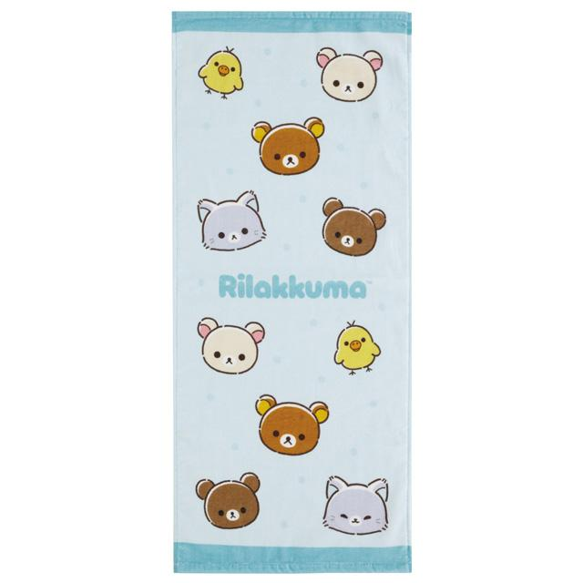 SANX｜Rilakkuma and Awawa Neko Theme Face Towel｜H200 x W340mm approx.