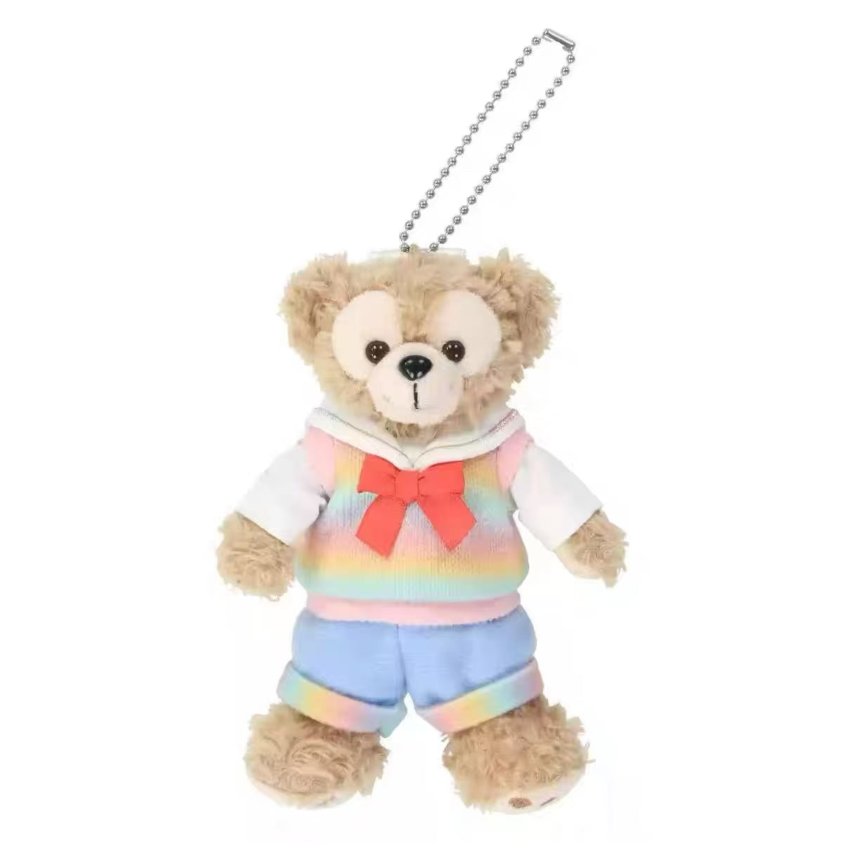 Disney｜Duffy &amp; Friends 20th Anniversary Happiness Mascot Holder Plush Keychain with Badge