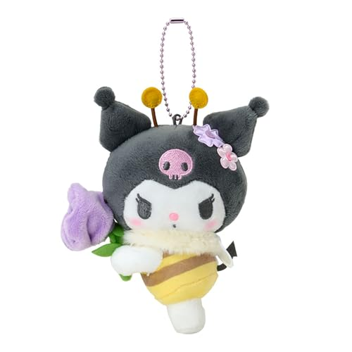 Sanrio｜Flower-Loving Hachi Mascot Holder /Plush Keychain｜13cm x 6.5cm x 15cm approx.