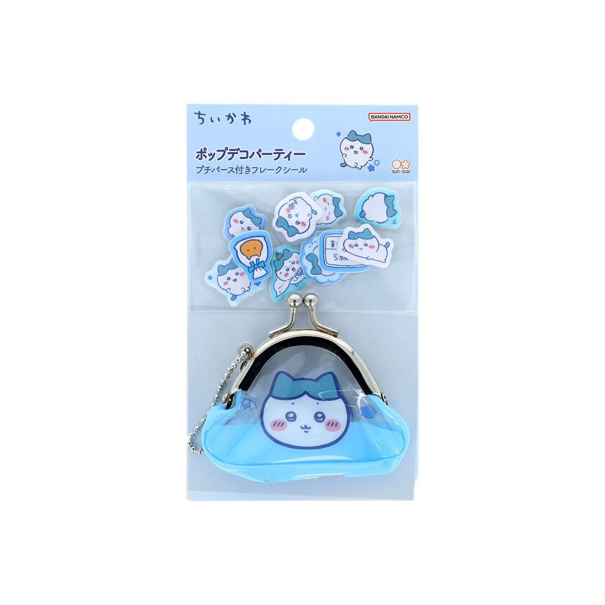 chiikawa｜Flake Stickers with Mini Purse keychain｜10 piece