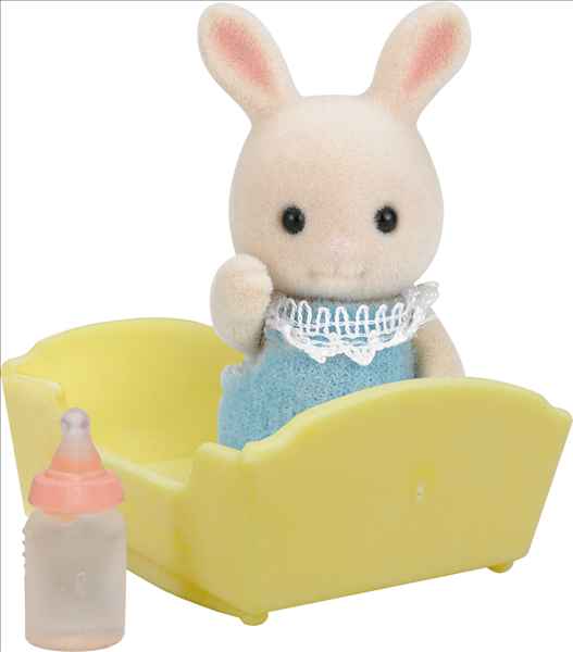 SylvanianFamilies森贝儿家族｜Milk Rabbit Baby牛奶兔宝宝摇篮奶瓶套装/玩具/过家家