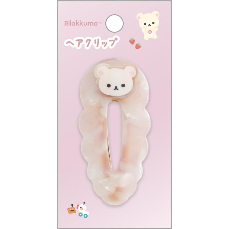 Sanx｜Acrylic Pearl Marble Hair Clip｜70×35×20mm approx.