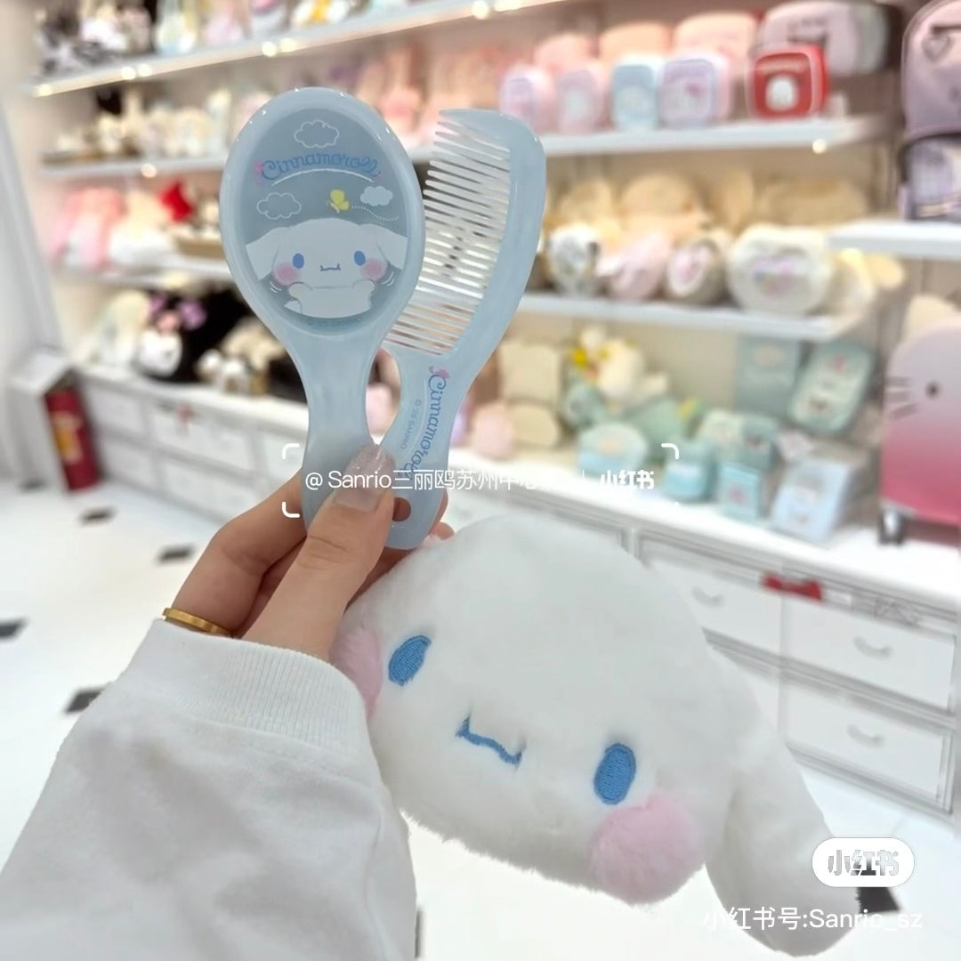 Sanrio｜Cinnamoroll Plump Cheeks Case Mirror &amp; Comb｜19×3×9cm approx.