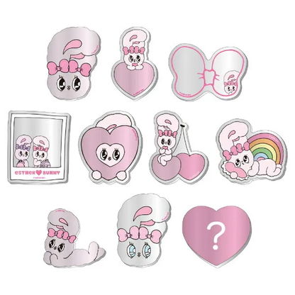 Esther Bunny｜Acrylic Mirror Sticker mystery bag/blind box/All 10 types｜1pcs