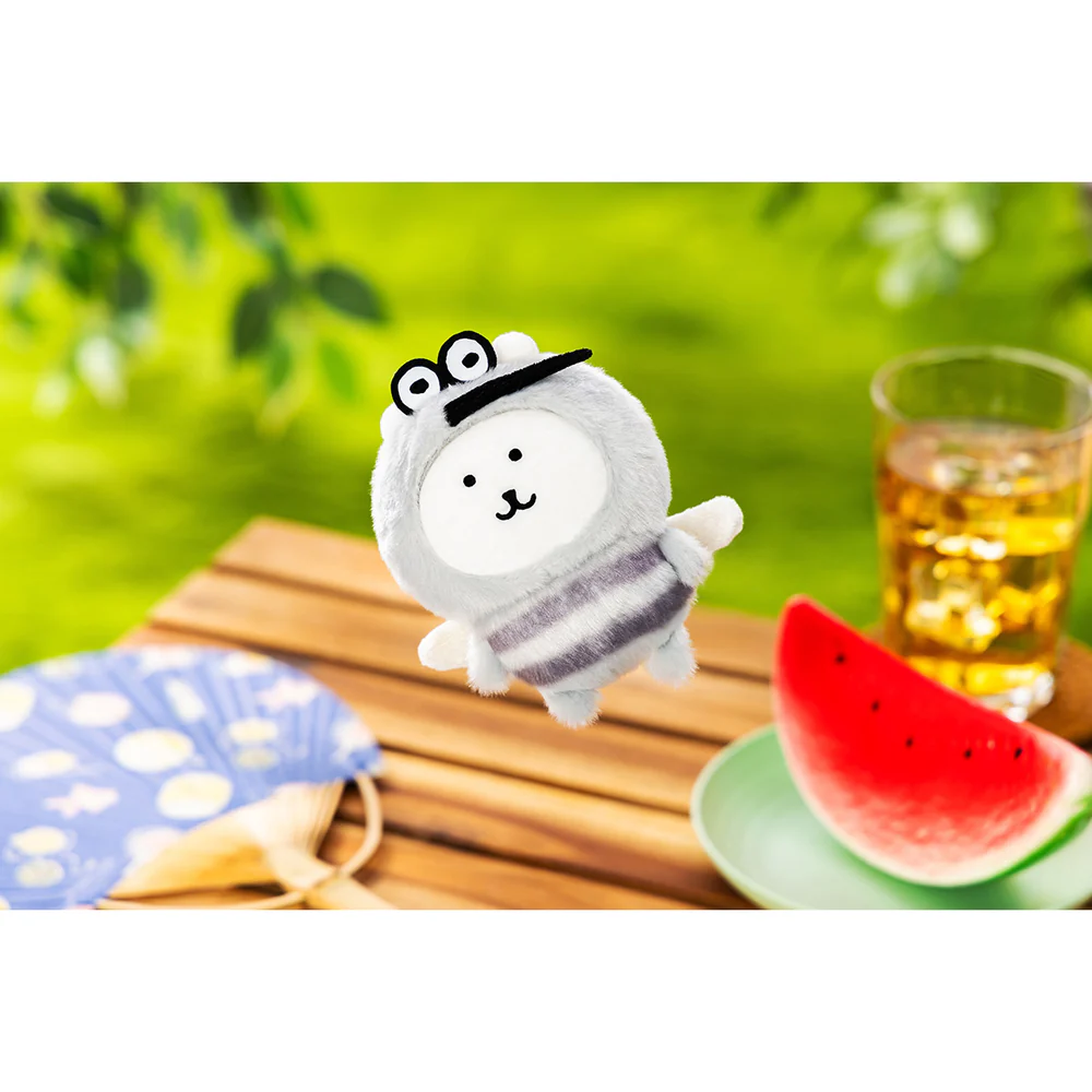 Nagano嘲讽熊｜Market Petit Mini Mascot嘲讽熊灰色蚊子毛茸茸挂件/包挂｜约H125 x W100 x D50mm
