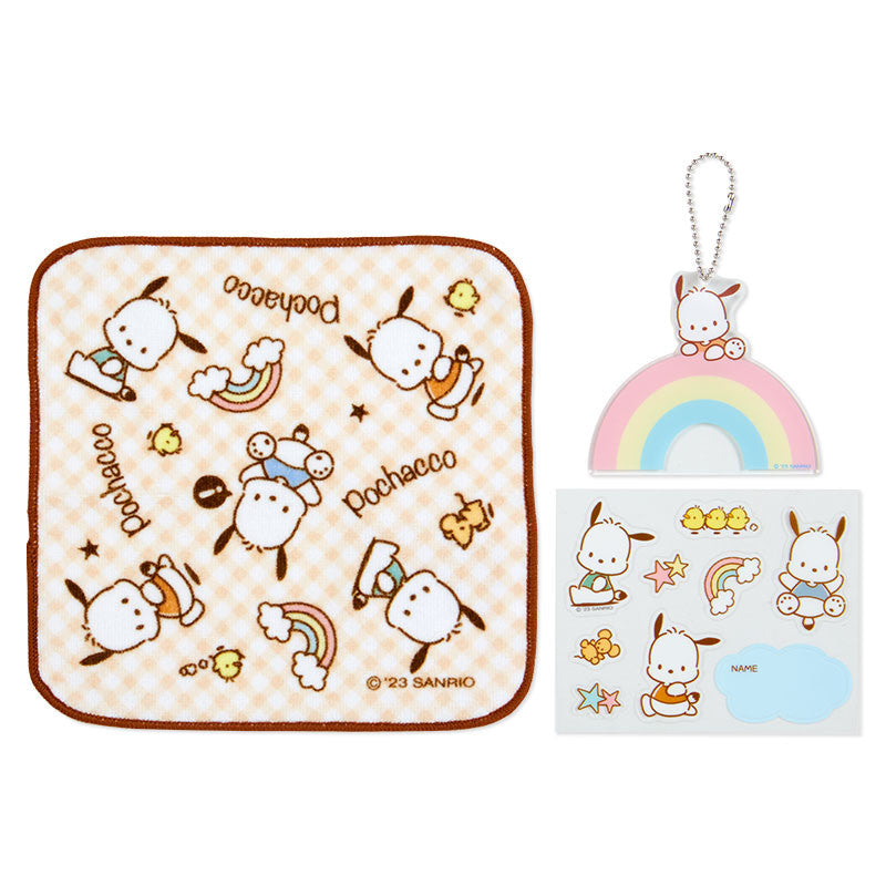 Sanrio｜2023帕恰狗透明包组/含小毛巾/贴纸/亚克力挂｜约16.5 x 6 x 12 cm