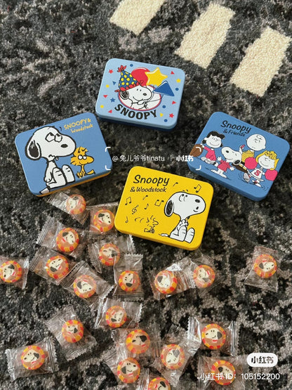 Snoopy｜彩色漫画铁盒限定糖/小物收纳盒｜1盒【23.12】
