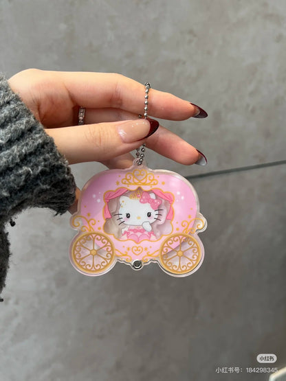 Sanrio三丽鸥｜Secret Custom Acrylic Charm - Prince &amp; Princess Blind Box王子与公主南瓜马车多层亚克力挂件盲盒/全8种｜1枚入