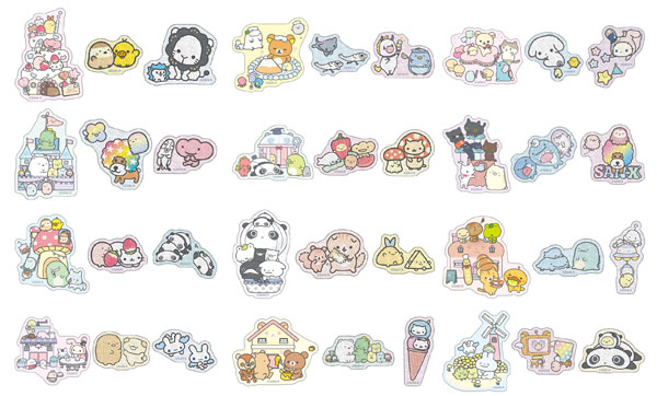 SANX｜San-X Universe "San-x Town" Secret Sticker Collection mystery bag/blind box/All 12 types｜1pcs