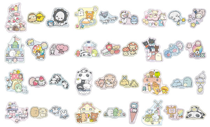 SANX｜San-X Universe "San-x Town" Secret Sticker Collection mystery bag/blind box/All 12 types｜1pcs