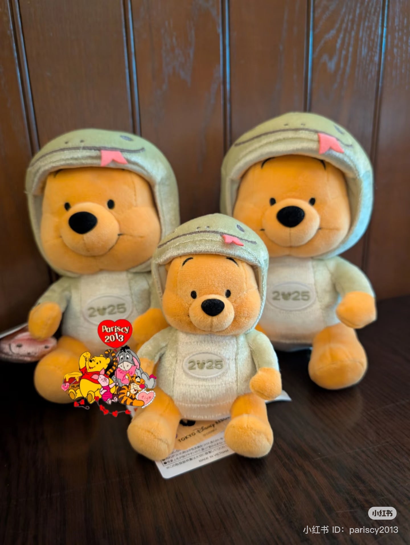 Disney迪士尼｜东迪2025蛇年限定pooh噗噗维尼玩偶公仔+Piglet皮杰小猪毛绒吊饰/皮杰小指偶