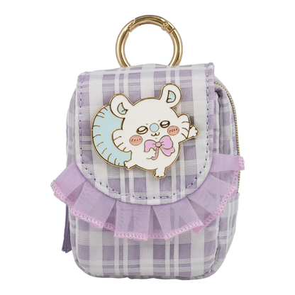 chiikawa｜Check Series Mini Pouch with Carabiner｜H90 x W65 x D40mm approx.