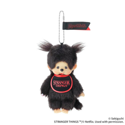 Monchhichi｜Stranger Things Keychain (Bib) Mascot Holder /Plush Keychain｜H15 x W8.5 x D5.5 cm approx.