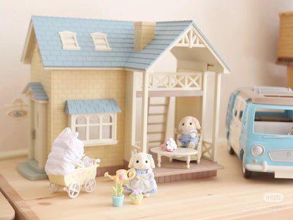 【限时折扣】SylvanianFamilies森贝儿家族｜Bluebell Cottage Gift Set-Milk Rabbit风信子别墅+牛奶兔站宝套组/玩具/过家家5671