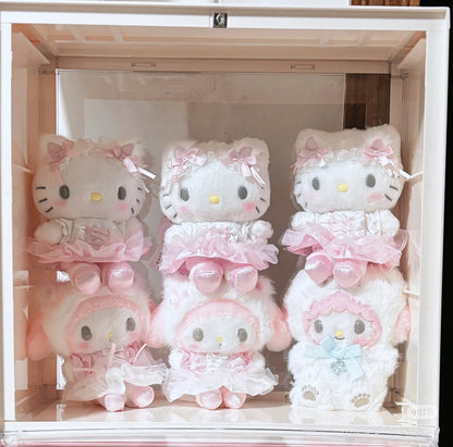 【limit 1】Sanrio｜White Cat Ballerina Mascot Holder /Plush Keychain｜9.5 x 6 x 13cm approx.