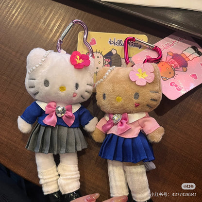 HelloKitty｜Style Up Mascot Holder /Plush Keychain｜H14.7 × W7.0 × D4.2 cm approx.