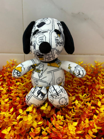Snoopy史努比｜PEANUTS 75th Comic S Plush Toy75周年限定漫画风格坐姿毛绒玩偶/公仔/S号｜约H17 x W16 x D15cm