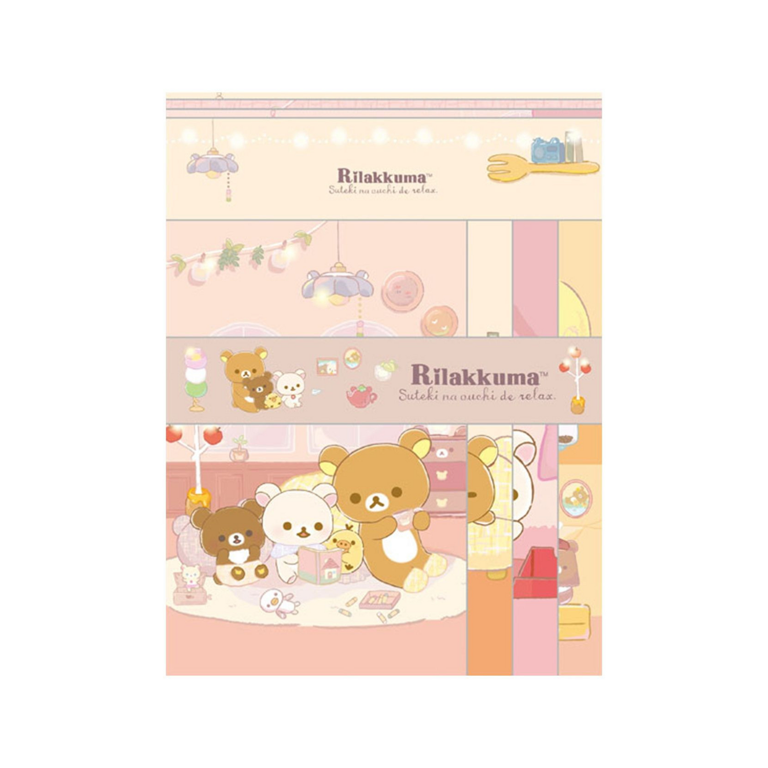 Rilakkuma轻松熊｜San-X Letter Writing Set /Wonderful House Friends奇妙屋的小伙伴信封信纸套装｜约190×142mm