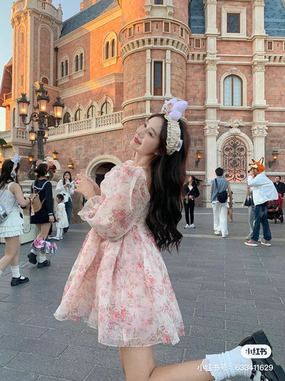 Disney SH｜贝儿蕾丝边蝴蝶结发箍