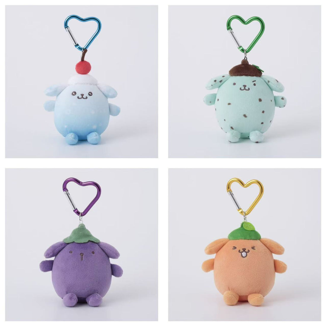 Sanrio｜Pompompurin Happy Flavor 2 Mascot Holder /Plush Keychain｜H6cm approx.