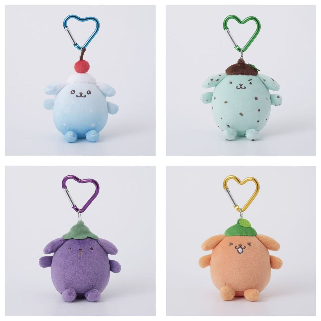 Sanrio｜Pompompurin Happy Flavor 2 Mascot Holder /Plush Keychain｜H6cm approx.