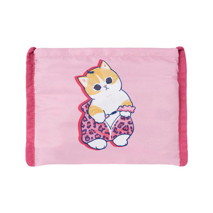 Mofusand｜Gyarunyan Girl Collection Eco Shopping Bag With Pocket - Leopard Pink｜480×450mm approx.