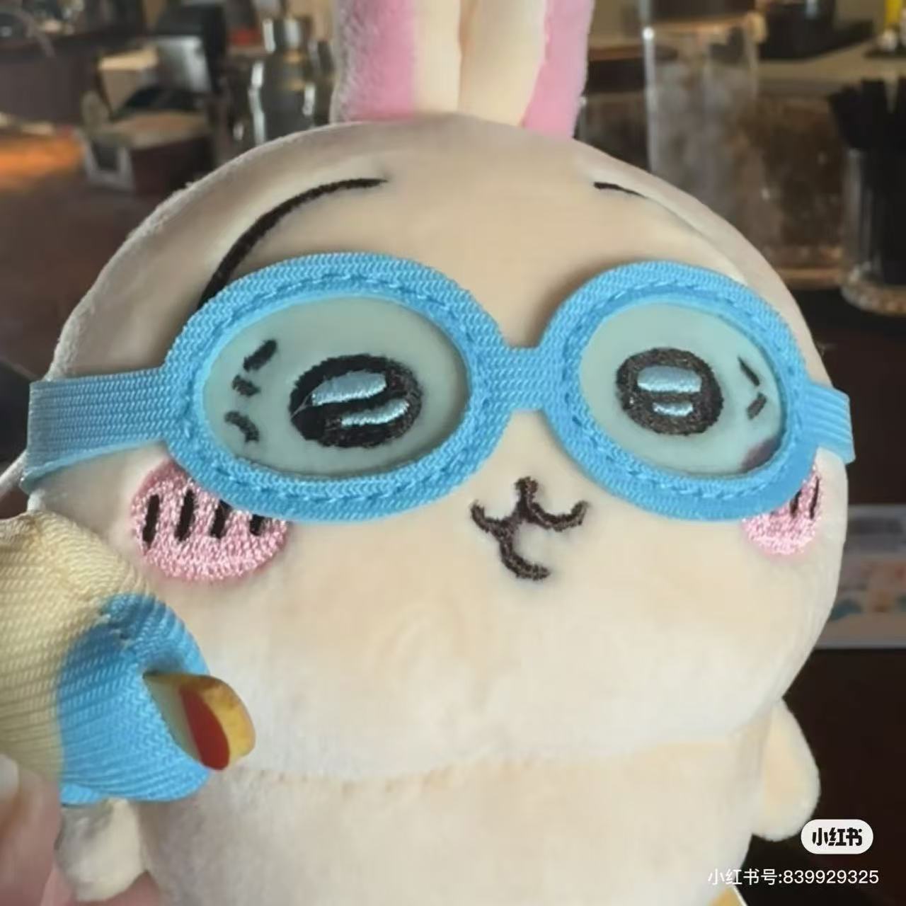 chiikawa｜Goggle Summer  Usagi Mascot Holder /Plush Keychain｜135×105×55mm approx.
