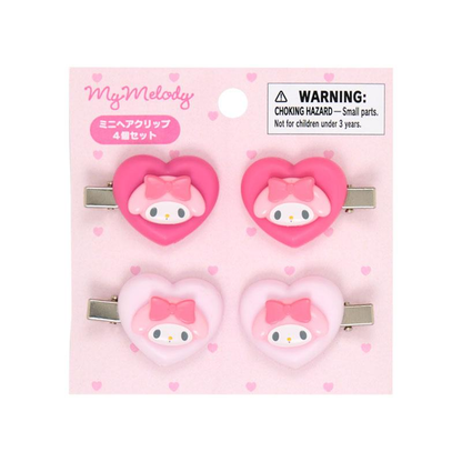 Sanrio｜Heart Mini Hair Clip Set｜3.5×1.2×2.5cm approx.