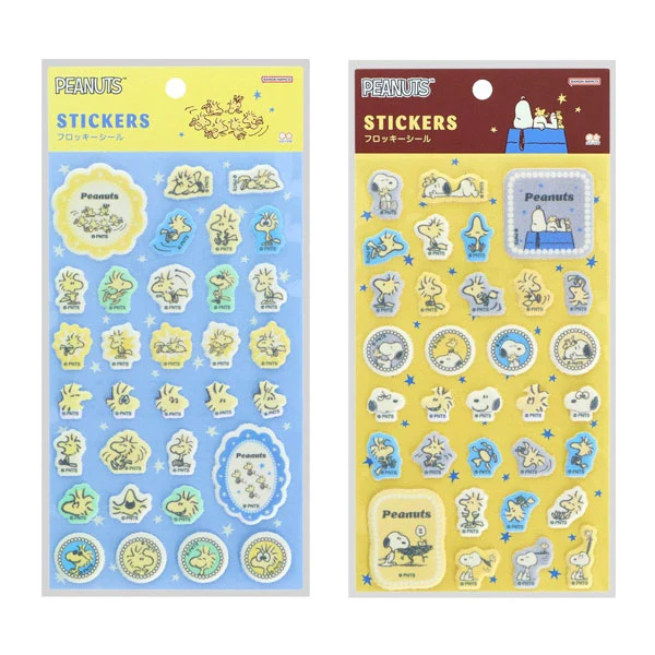 Snoopy｜Peanuts Flock Stickers｜90 x 155 x 1.5 mm approx.