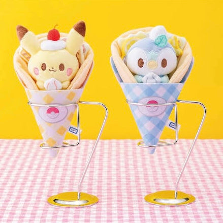 Pokemon｜pokepeace可丽饼限定毛绒玩偶/公仔/真的可以摊饼/展开也可爱｜约18 x 13 x 7cm