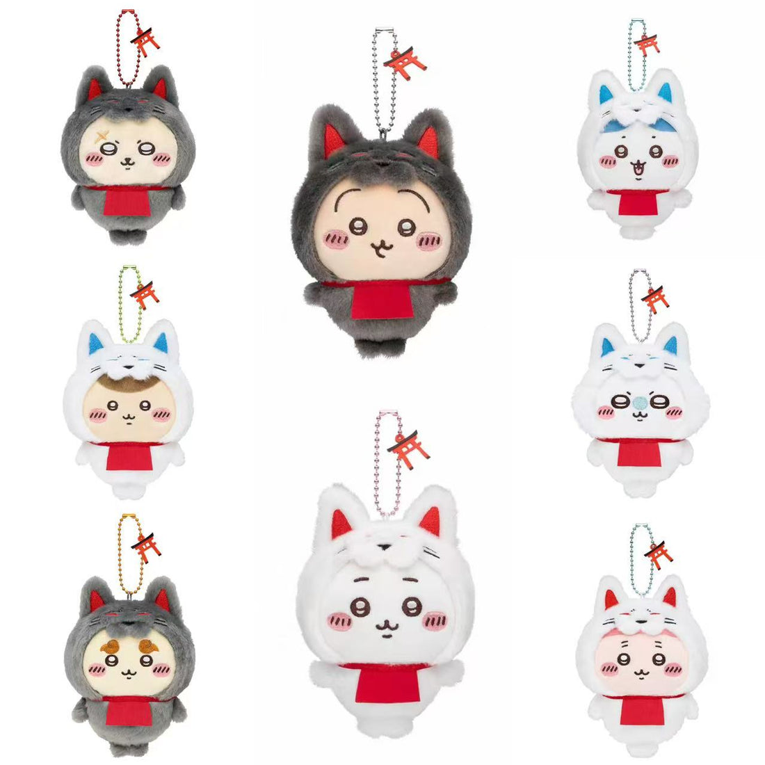 Chiikawa|Fushimi Inari Mascot Holder /Plush Keychain|H140 x W85 x D70mm approx.