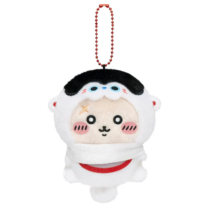 chiikawa｜MOGUMOGU 1st Anniversary Mascot Holder /Plush Keychain｜H120 x W85 x D50 mm approx.