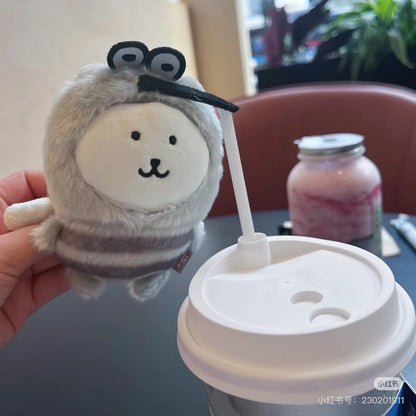 Nagano嘲讽熊｜Market Petit Mini Mascot嘲讽熊灰色蚊子毛茸茸挂件/包挂｜约H125 x W100 x D50mm