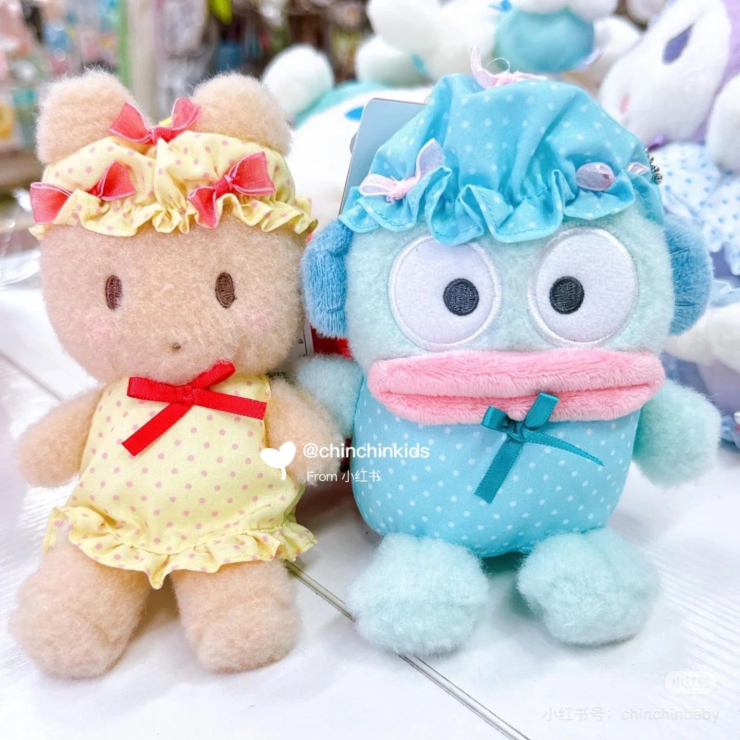 Sanrio｜Nightcap Ribbon Mascot Holder /Plush Keychain｜105×140×75mm approx.